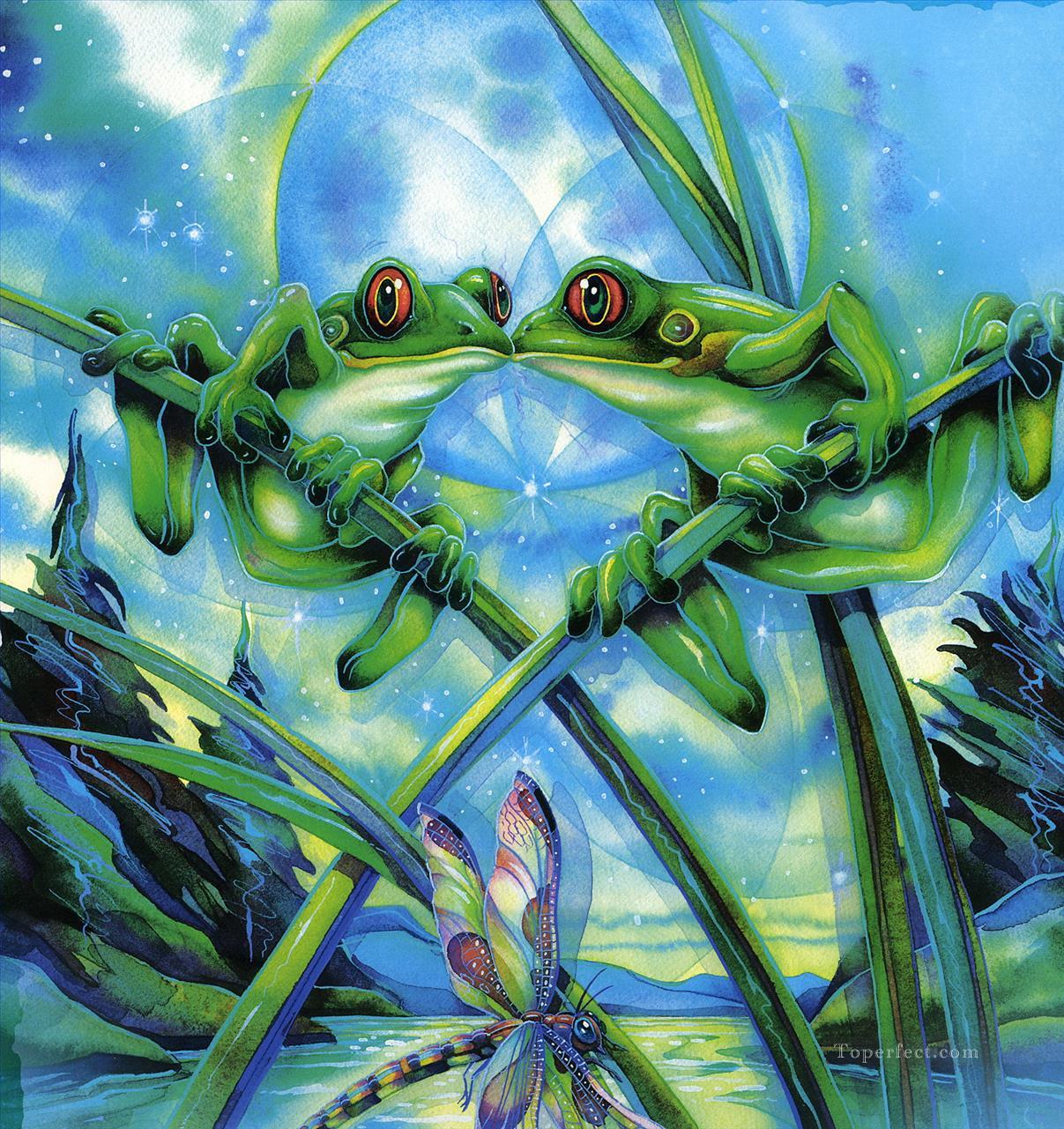 frogs and kisses Fantasy Oil Paintings